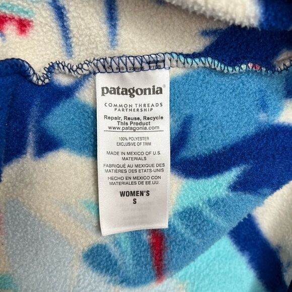 Patagonia Synchilla Feather Dance 1/4 Snap T Fleece Pullover Sweater Size Small - Picture 5 of 9